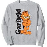 Garfield Leaning Against Logo Cartoon Cat Sweatshirt