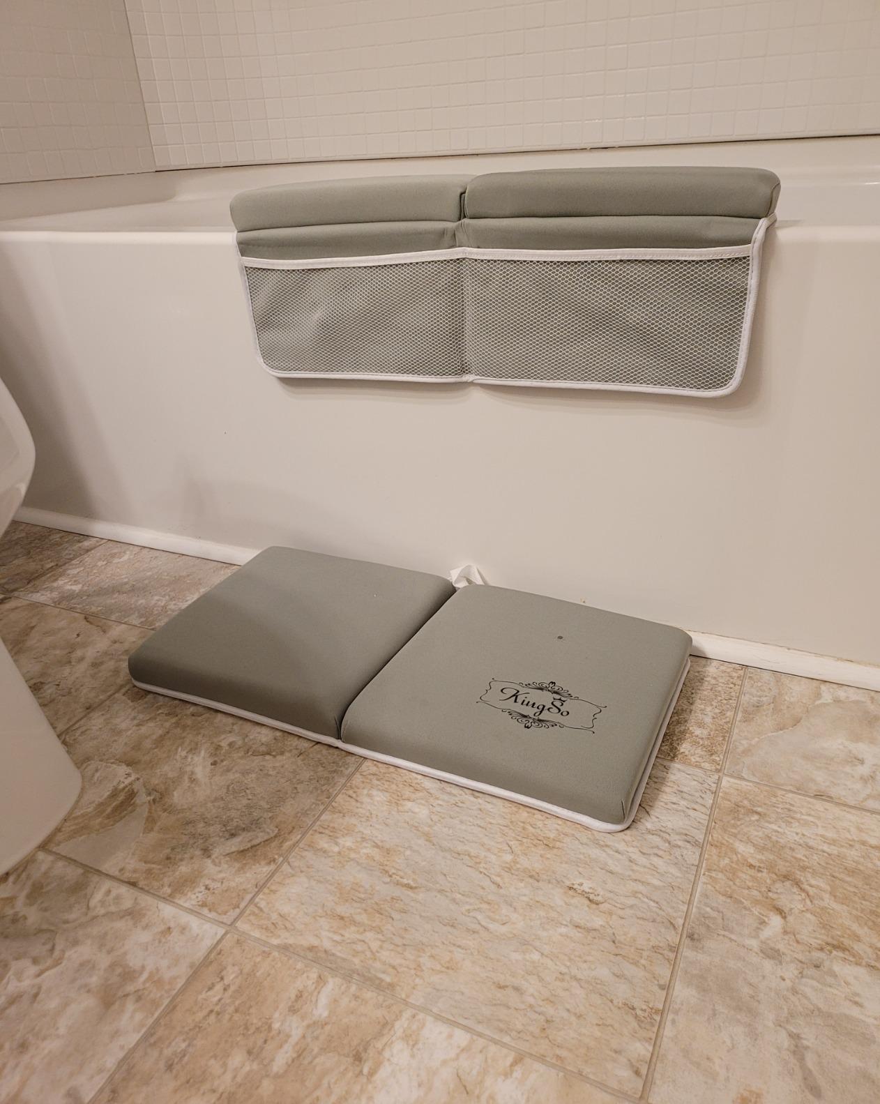 KingSo Bath Kneeler and Elbow Rest Pad Set Baby Bath Kneeling Pad NonSlip Thick