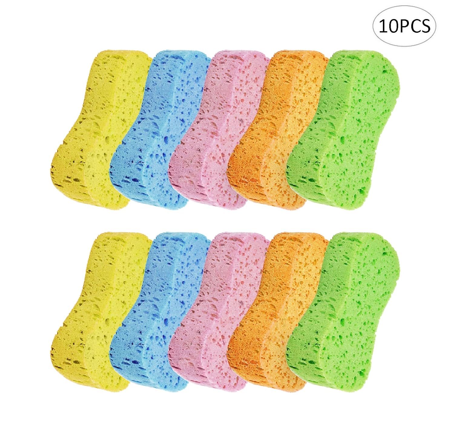 10 Pieces Car Wash Sponges JamHooDirect Boneshaped Porous Cleaning