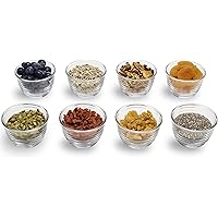 Libbey Small Glass Bowls with Lids, 6.25-ounce, Set of 8