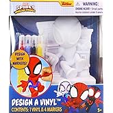 Marvel Spidey Design A Vinyl &ndash; Marvel Spidey and His Amazing Friends DIY Coloring Toy &ndash; Washable Markers and Vinyl Figures Included &ndash; Creative Craft Kit for Kids Ages 4+