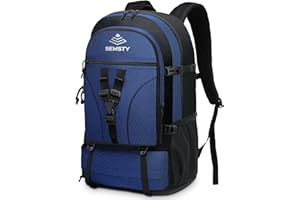 SEMSTY Hiking Backpack, 30L/40L/50L Expandable Hiking Backpack for Men and Women, Travel Backpack Flight Approved