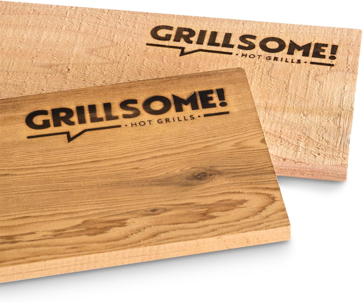 4 Smoking Boards Made of Canadian Cedar Wood (40 x 14,5 x 1.5 cm