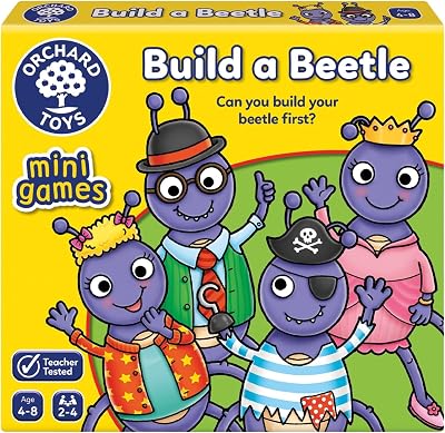 Orchard Toys Build A Beetle Mini Game Colour Matching 4-8 Travel