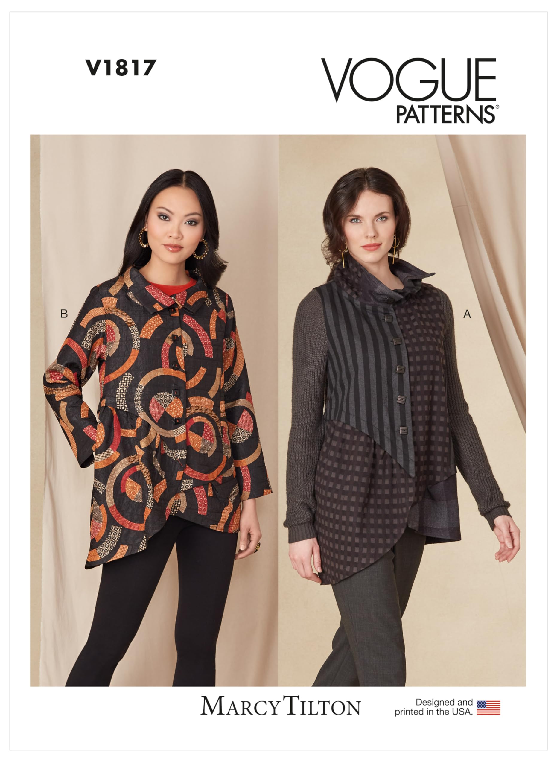 Vogue Patterns V1817B5 Misses Jacket B5 (8-10-12-14-16)