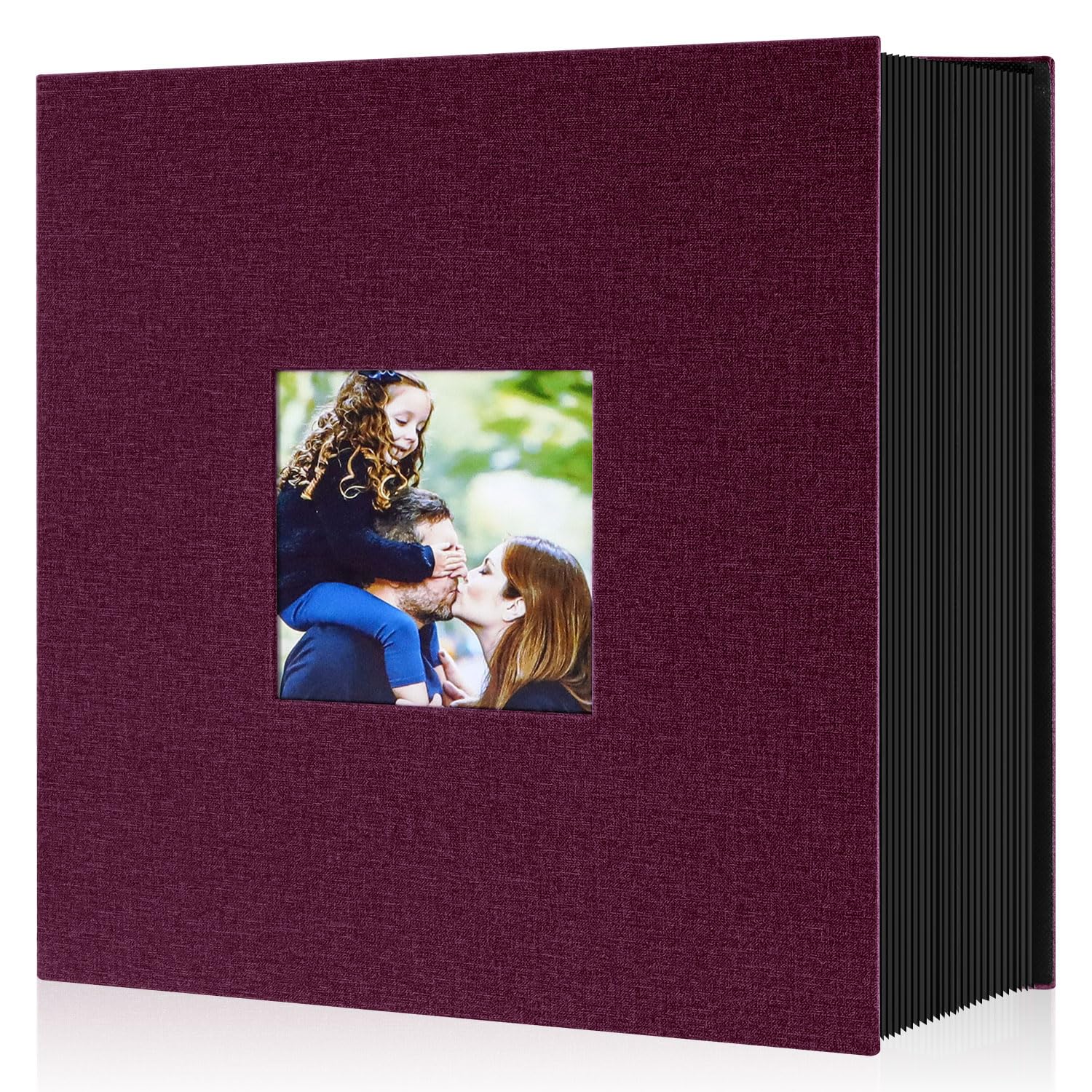 Lanpn Photo Album Photo Book 10 x 15 cm 1000 cm Large Linen Vertical Horizontal 10 x 15 cm Pocket Purple