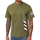 KESIHAN American Flag Shirt Men's Freedom Shirt Patriots Punisher Shirt Mens Graphic True Classic Tees