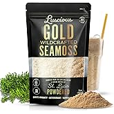 Irish Sea Moss Powder Gold 3 Oz – 100% Organic St. Lucia Sea Moss | Wildcrafted Superfood for Gut Health, Immune Support, Vegan, Gluten-Free | Makes 120+ Fl Ounces of Gel by Luscious Spice Emporium
