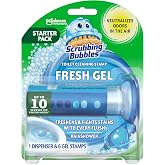 Scrubbing Bubbles Fresh Gel Automatic Toilet Bowl Cleaner, Rainshower, 6 Ct | Freshens with Each Flush, Fights Odors, Hygienic, No-Touch Use, Prevents Limescale &amp; Hard Water Rings, Lasts up to 10 Weeks