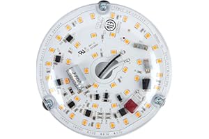 HCFEI BeVisible N Glow ETL Listed 1 Pack 3.93'' Retrofit Light Kit for Ceiling Flush Ceiling Fan Light Replacement Panel PCB 18W 3000K 6000K 1900LM 120V Flicker-Free CRI90 Dimmable (Warm White 3000K)