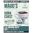 Maud's Kona Coffee Pods, 24 ct | Kona Coast Blend | 100% Arabica Medium Roast Coffee | Solar Energy Produced Recyclable Pods Compatible with Keurig K Cups Maker