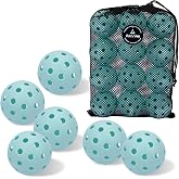 AILANFEI Pickleball Balls 6 Pack | 12 Pack- 40 Holes Outdoor Pickleball with Bag, Perfectly Balanced, High Bounce, Crack-Resistance，USAPA Standard - Multiple Colors