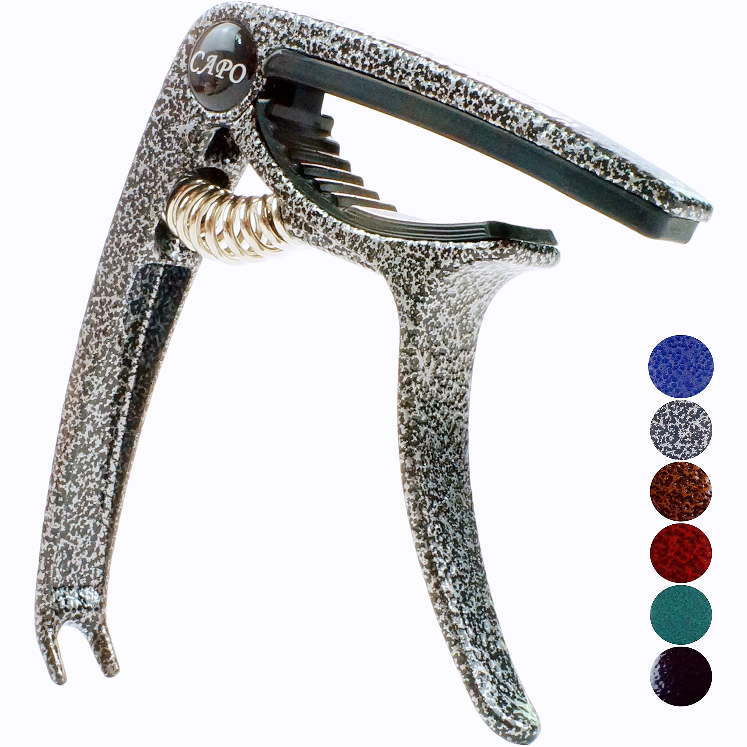 SUCCESS Guitar Capo, Lightweight Zinc Alloy Capo for Acoustic and Electric Guitars, Bass, Mandolin, Banjo, Ukulele(Argent Black)