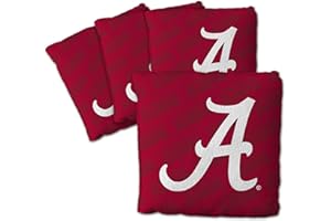YouTheFan Officially-Licensed NCAA Set of 4 Cornhole Bags - All Weather Regulation 6” x 6” Size - 16oz Weight - Designed in USA