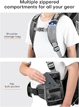 besrey Baby Backpack Carrier Toddler Hiking Backpack 5-Point Seat Silver Grey view 4