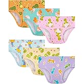 JAHSIYI 100% Cotton Girls Underwear Tagless Comfort Toddler Panties (6-Pack)