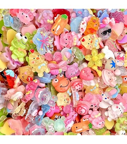 Honbay 60 Stück Künstliche Süßigkeiten-Anhänger Aus Harz – Bunte Mini-Marshmallows Für DIY & Deko