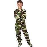 Big Feet Pjs Big Boys Kids Camo Fleece Onesie Footed Pajamas