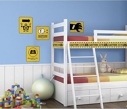 Amazon Co Jp モンスターズ インク ウォールステッカー サイン9619 Monsters Inc インテリア 壁紙 シール キャラクター グッズ ホーム キッチン