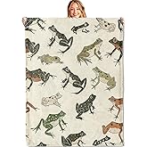 MIEPOS Cute Frog Throw Blanket,50x60in,Soft,Lightweight Flannel,Japanese Frogs Blankets - Gifts for Women & Animal Lovers,for Couch Office Travel,Home Living Room Bed Decor