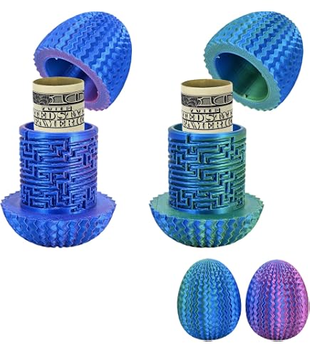 Caja Laberinto Para Dinero Con Efecto Degradado Rojo-azul – Puzzle Box 3D Con Compartimento Secreto, Reutilizable, Regalo Original Para Cumpleaños Y Navidad
