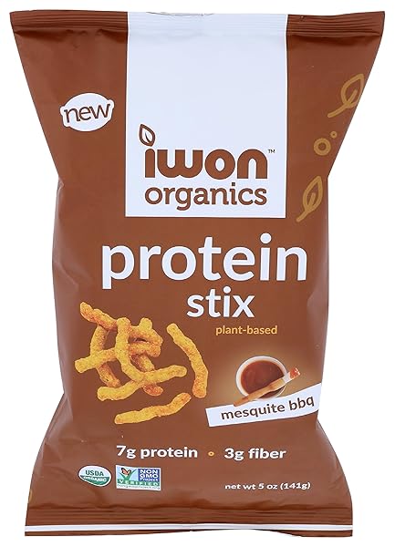 I WON! IWON ORGANICS ORGANIC MESQUITE BBQ PROTEIN STIX, 5 OZ