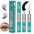 GEMERRY Lash Bond and Seal Waterproof Sensitive Eyes-Friendly Lash Cluster Glue New Upgraded Formula 12 ml Bond and Seal Lash Glue Strong Hold Eyelash Glue for Self Use at Home