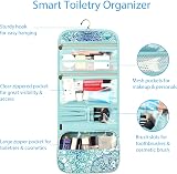 FINPAC Portable Toiletry Bag Emerald Illusions Large Water Resistant Hanging view 5