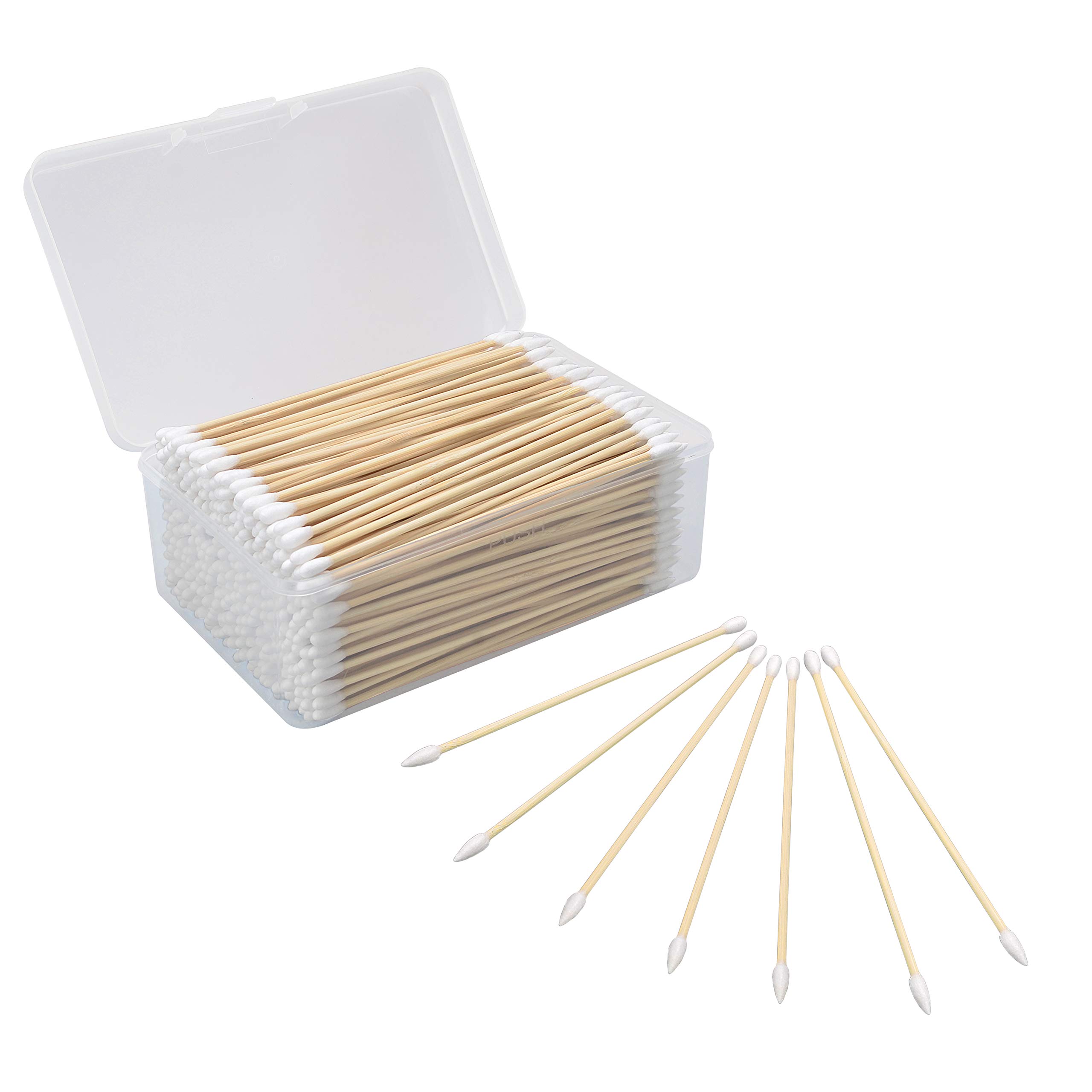 BOOSTEADY 400PCS Double Ended Swabs .22 .223 Caliber 5.56 MM 6 Inch Cotton Gun Cleaning Swabs in Storage Case
