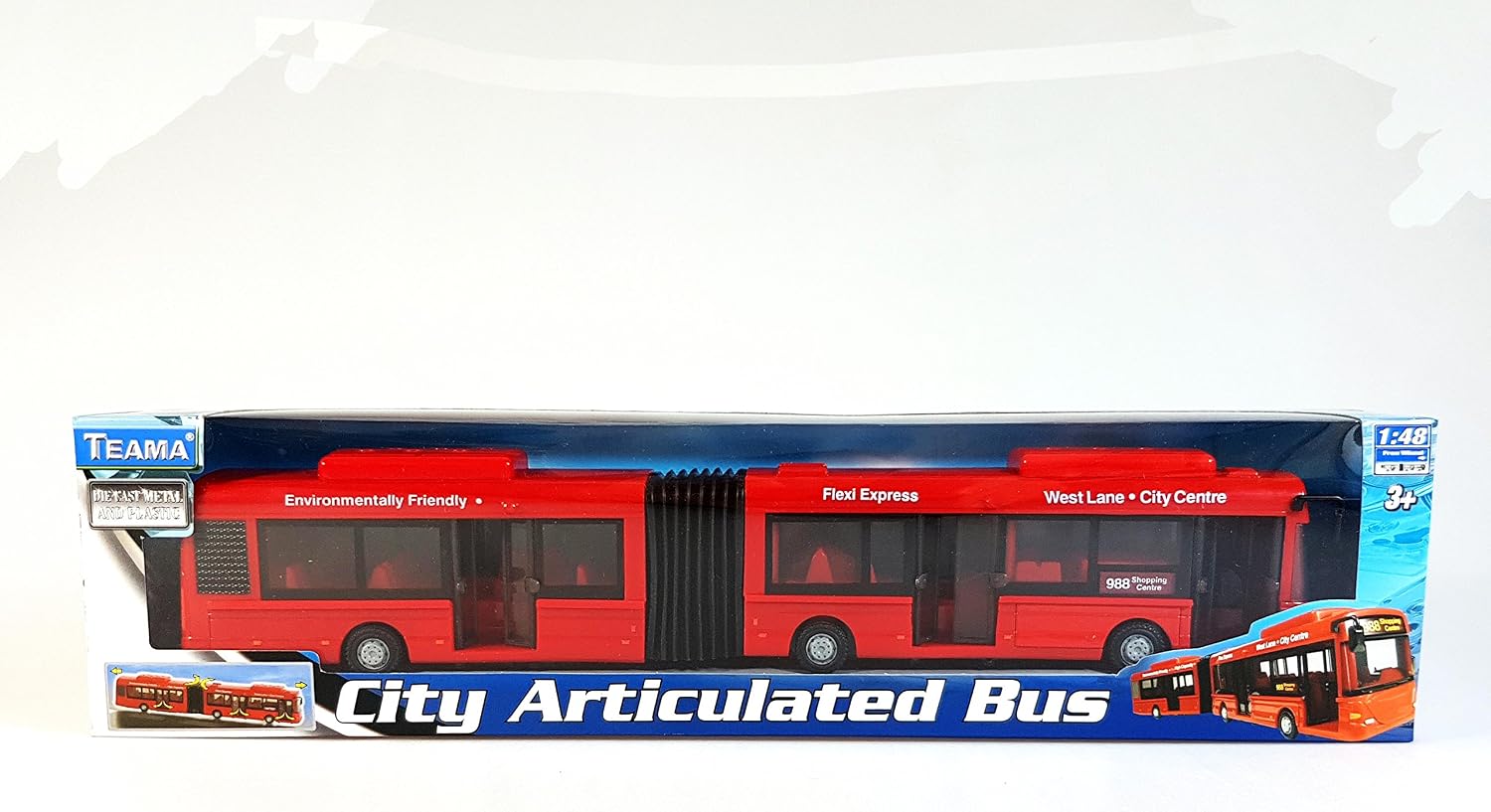 PLAYJOCS GT-6258 URBAN BUS (4993), Red, 45 x 7 x 10 cm - Image 4