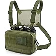 WYNEX Tactical Mag Admin Pouch, Molle Utility Tool Pouch Medical EMT Organizer with Triple Stacker Magazine Holder for M4 M16 Patch Included