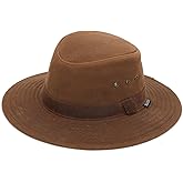 Delano Waxed Cotton Safari Hat - Classic Fit Unisex Waterproof, UPF 50+ Sun Protection, Packable
