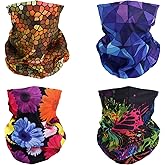 SMEHCF 4 Headband Bandana Balaclava Half Face Mask Shield Head Hair Scarf Neck Gaiter Hat Multipurpose For WoMen Men Breathable Reusable Washable Butterfly Daisy Hive Purple Yellow