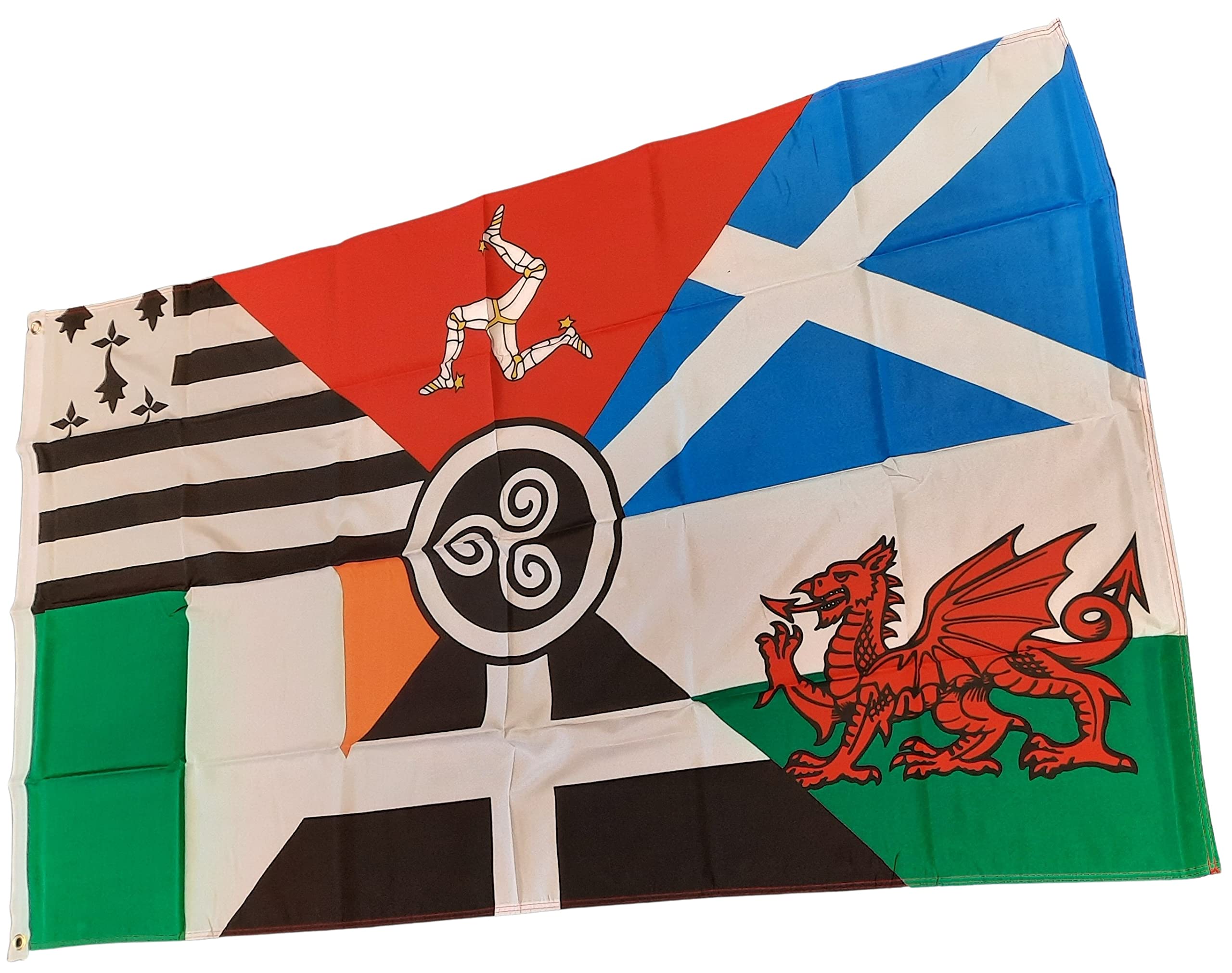 NWFlags Celtic Nations Flag 5ft x 3ft 75d Premium Polyester Suitable For Flagpoles | Strong Polyester 5x3 foot material flag with Eyelets