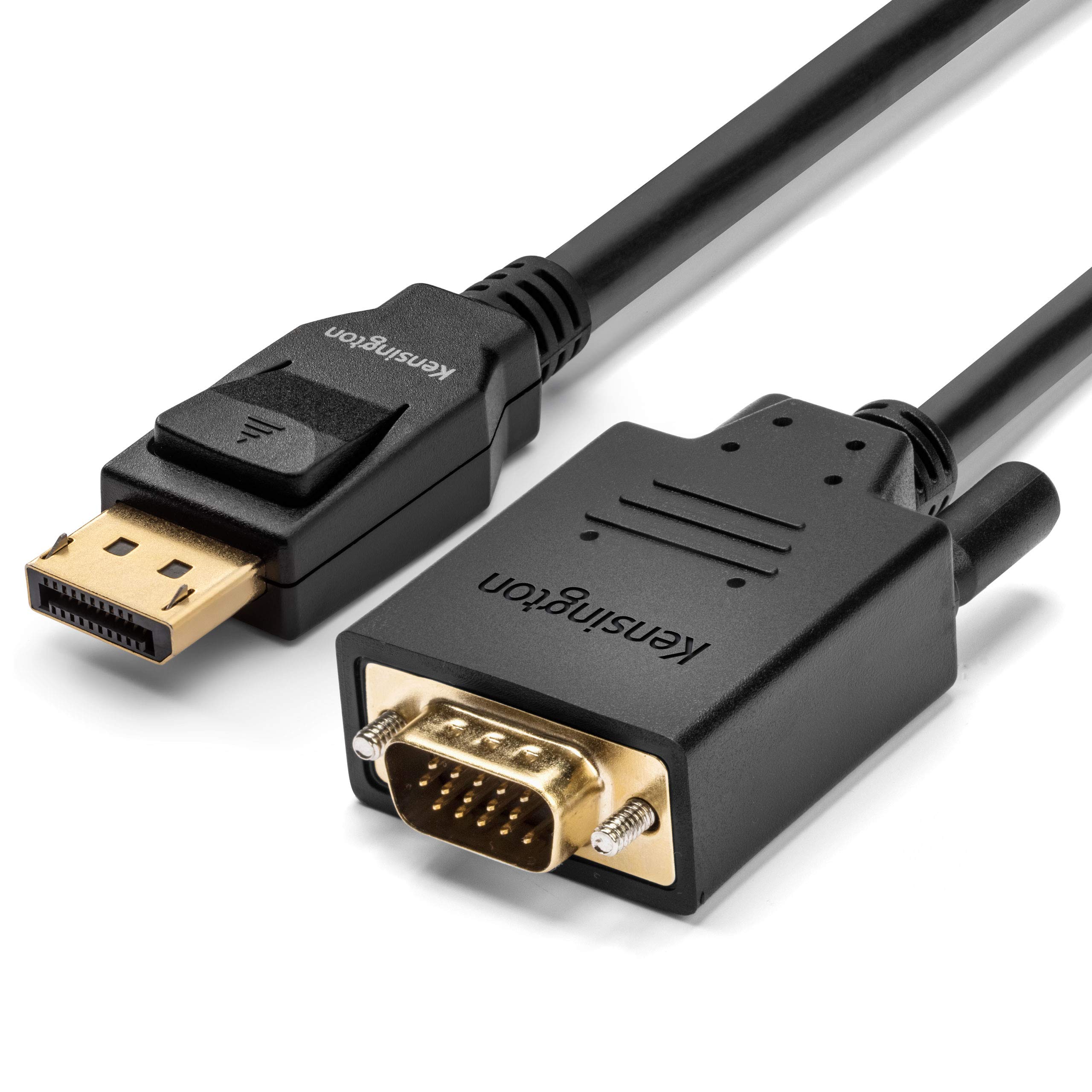 Kensington DisplayPort 1.2 to VGA Cable, 1.8m (6ft) M/M Passive Uni-Directional Adapter, DP++, Full HD 1080p Computer Screen Cable for Monitors & Projectors, Essential Computer Accessories