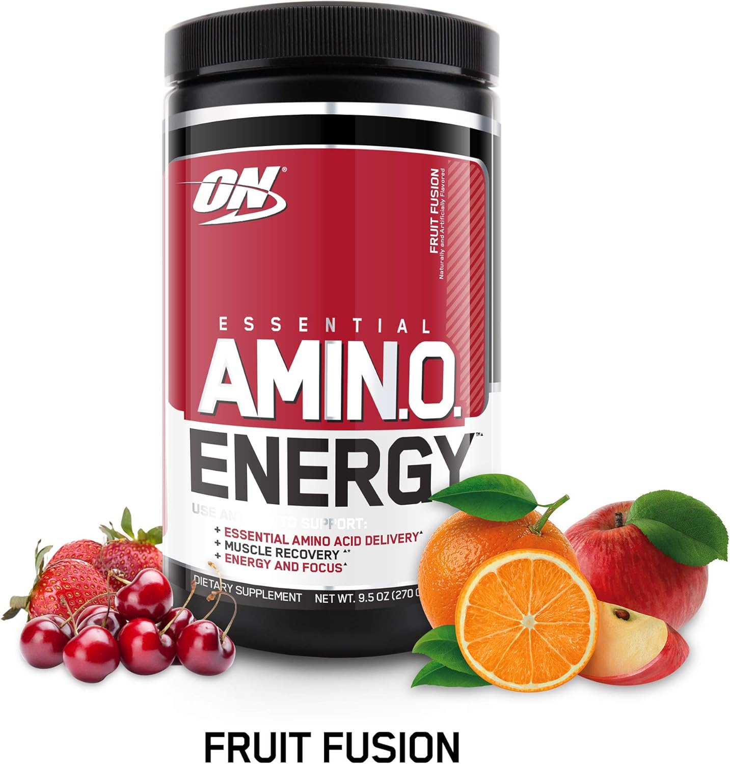 OPTIMUM NUTRITION ESSENTIAL AMINO ENERGY, Fruit Fusion, Keto Friendly Preworkout and Essential Amino Acids with Green Tea and Green Coffee Extract, 9.5 Ounce (Pack of 1)