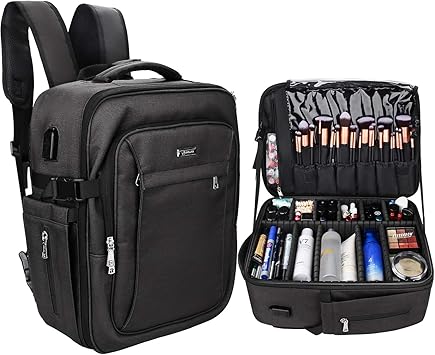 photo Makeup Artist Backpack makeup backpack relavel professional makeup case extra large travel train case makeup bag for women cosmetic organizer makeup brush storage holder