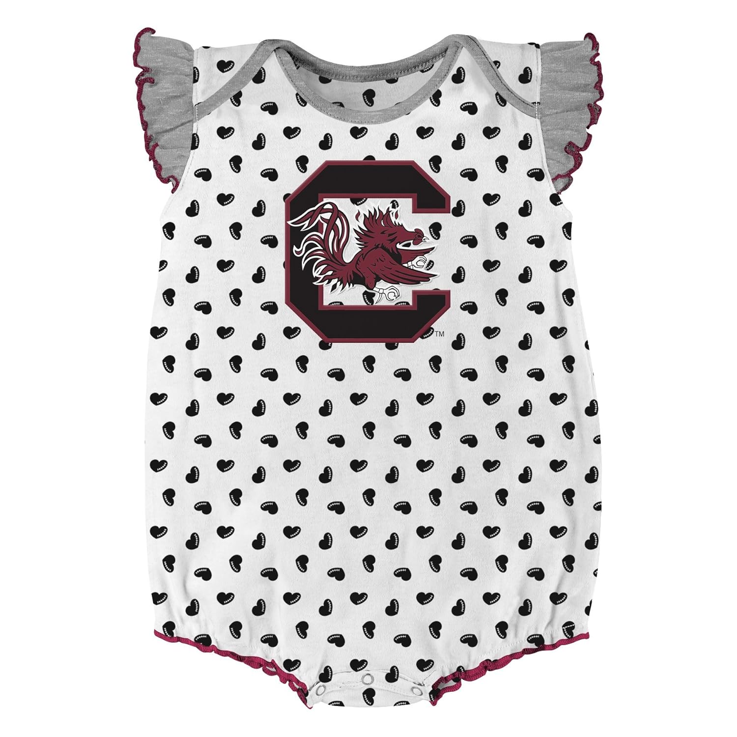 NCAA by Outerstuff NCAA boys Heart Fan 2 Piece Onesie Set