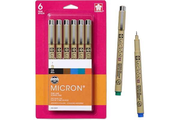 Sakura Pigma Micron Fineliner Pens - Color Pen Set for Drawing, Illustration & Journaling - Precise Points & Lines - Archival