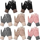 SATINIOR 8 Pairs Women's Winter Gloves Warm and Fleece Lining Knit Touchscreen Elastic Cuff Texting Gloves