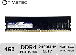 Timetec Hynix IC 4GB DDR4 2400MHz PC4-19200 Unbuffered Non-ECC 1.2V CL16 1Rx8 Single Rank 288 Pin UDIMM Desktop Memory RAM Module Upgrade (4GB)
