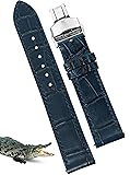 vinacreations Deployment Clasp 19mm Navy Blue Slim