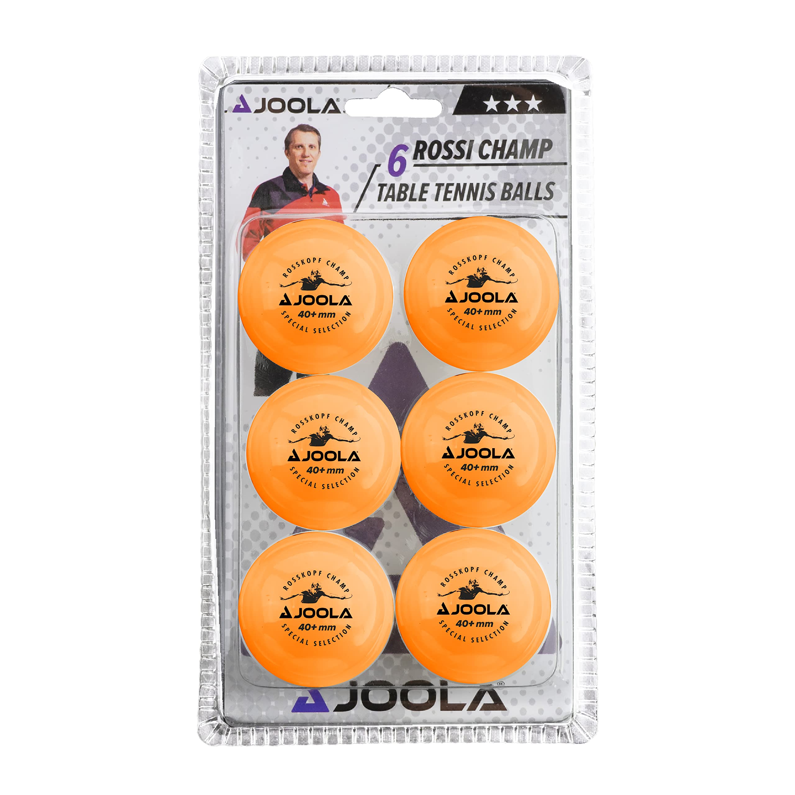 JOOLA Rossi Champ 40 Table Tennis Balls - Orange