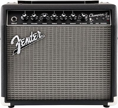 Fender Champion II 25 Guitar Amp, 25 Watts, with 2-Year Warranty, Features 12 Built-In Effects Models
