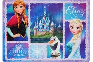 Gertmenian Disney Frozen Licensed Indoor Kids Area Rug - 5x7 Standard, Nonslip, Ideal for ‎Living Room, Bedroom, Game Room, Classroom, or Playroom - Olaf & Anna, Blue, 46907