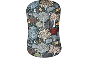 Jundetye Newborn Lounger Cover for Boys and Girls Removable Cover Ultra Soft Comfortable Lounger Slipcover for Infant Lounger Pillow (Forest Animals)