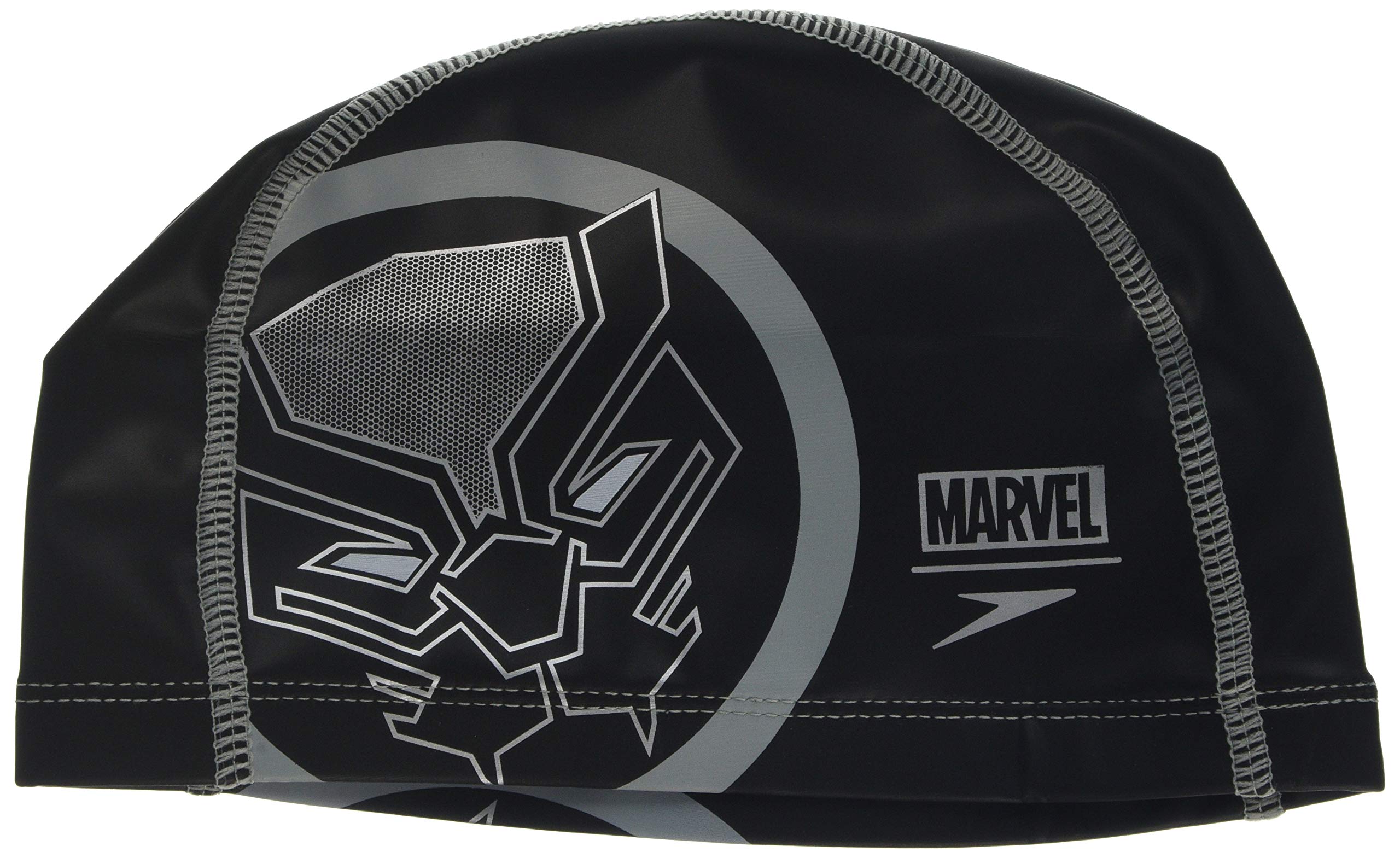 Speedo SPEFT Unisex Child Marvel Printed Junior Cap - Storm Grey/Black/Silver/White, One Size