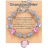 Kidbbi You Make Me Smile A-LOTL – Axolotl Charm Bracelets for Granddaughter, Jewelry Gifts for Birthday Christmas Valentines