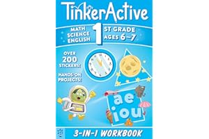 TinkerActive 1st Grade 3-in-1 Workbook: Math, Science, English Language Arts
