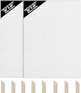 Kurtzy Blank Canvas 2 Pack 90x120cm Pre stretched with Wedges view 7